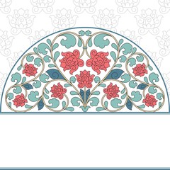 Floral oriental pattern in vintage style.