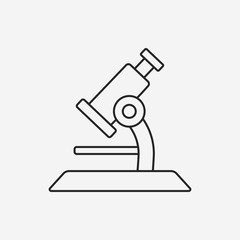 Microscope line icon