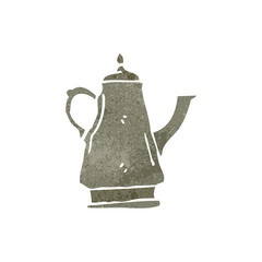 retro cartoon coffee pot