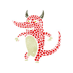 retro cartoon little devil
