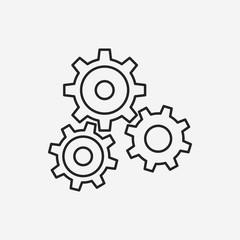 Gear line icon