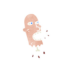 retro cartoon gross severed head