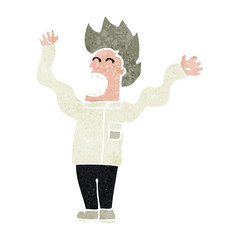 retro cartoon mad scientist