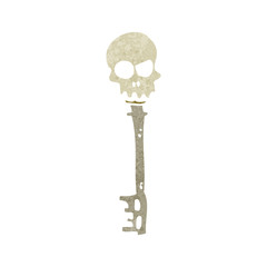 retro cartoon spooky key