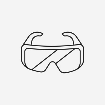 recommend clip art: Goggle line icon