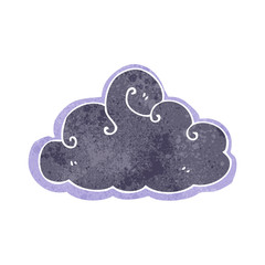 retro cartoon storm cloud
