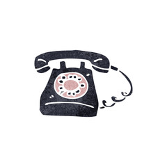 retro cartoon telephone