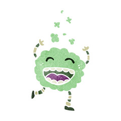 retro cartoon smell character