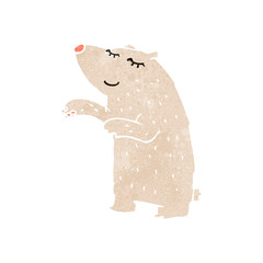 retro cartoon polar bear