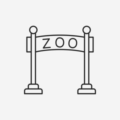 zoo gate line icon