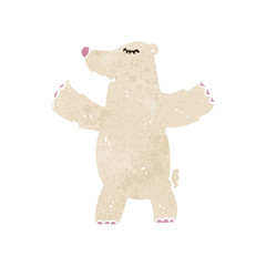 retro cartoon polar bear