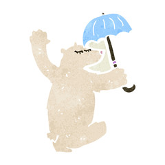 retro cartoon polar bear