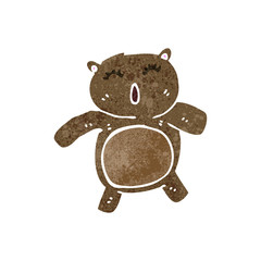 retro cartoon teddy bear