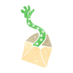 retro cartoon posted ghost