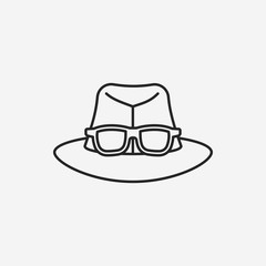 camping hat line icon