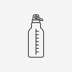 water bottle line icon