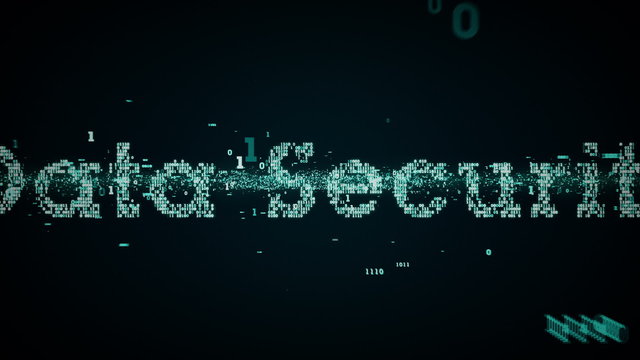 Binary Keywords Data Security Blue