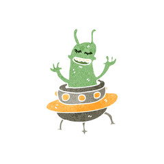retro cartoon alien