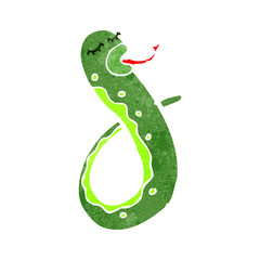 Naklejka premium funny retro cartoon snake