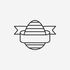 easter egg line icon