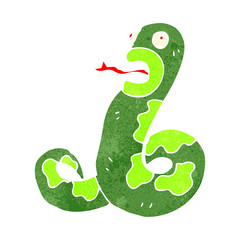 funny retro cartoon snake