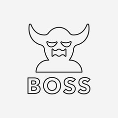 Game devil line icon