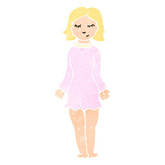 retro cartoon woman in night dress