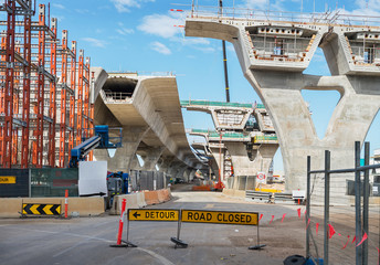 Naklejka premium road under construction