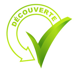 découverte sur symbole validé vert