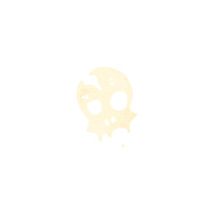 retro cartoon little skull symbol