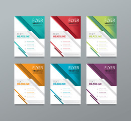 set brochure template design .editable.book magazine cover.