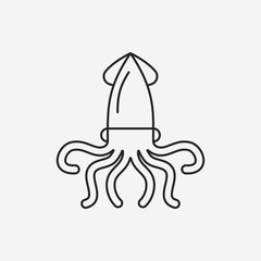 Squid line icon