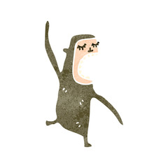 retro cartoon monkey
