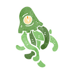 retro cartoon octopus