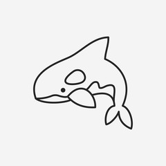 Obraz premium shark line icon