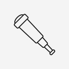 telescope line icon