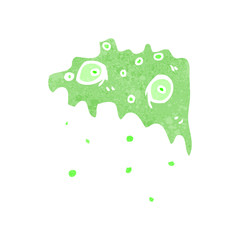 retro cartoon gross slime monster