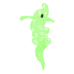 retro cartoon spooky ghost