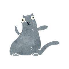 retro cartoon funny cat