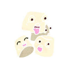 retro cartoon marshmallows