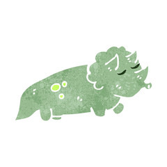 funny retro cartoon dinosaur