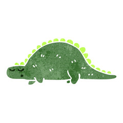 funny retro cartoon dinosaur