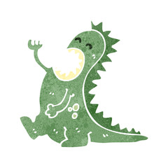 retro cartoon dinosaur