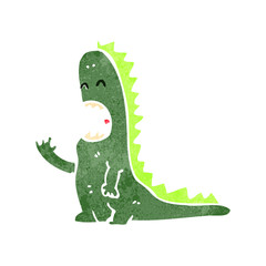 retro cartoon dinosaur