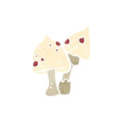 retro cartoon mushrooms