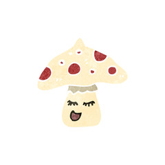 retro cartoon toadstool