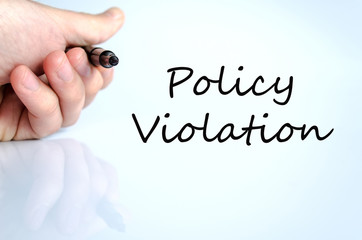 Policy Violation Hand Concept