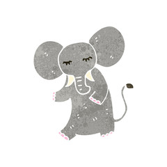 retro cartoon elephant