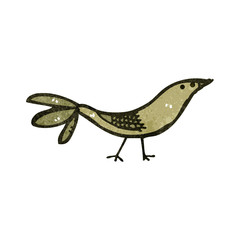retro cartoon bird