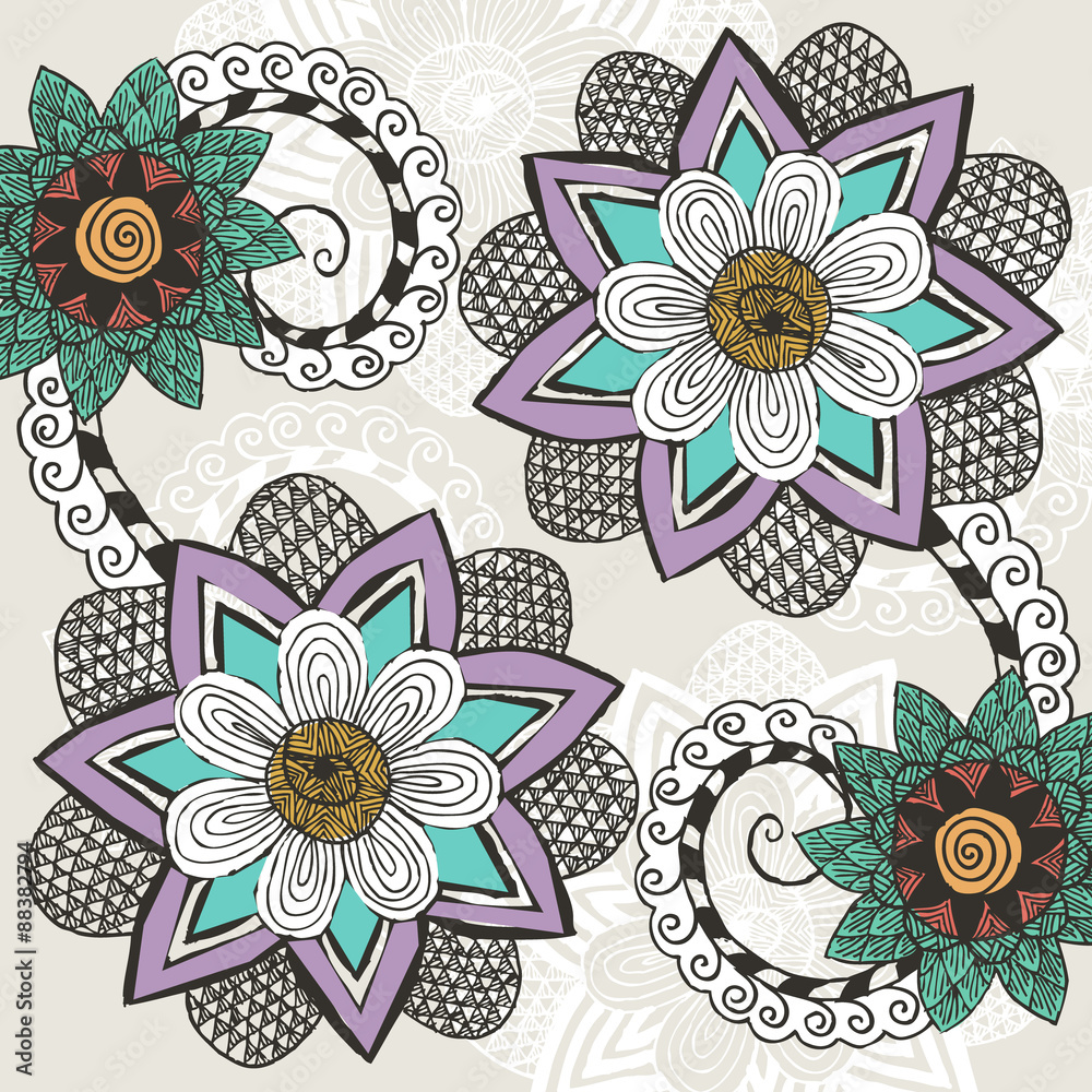 Canvas Prints floral pattern design